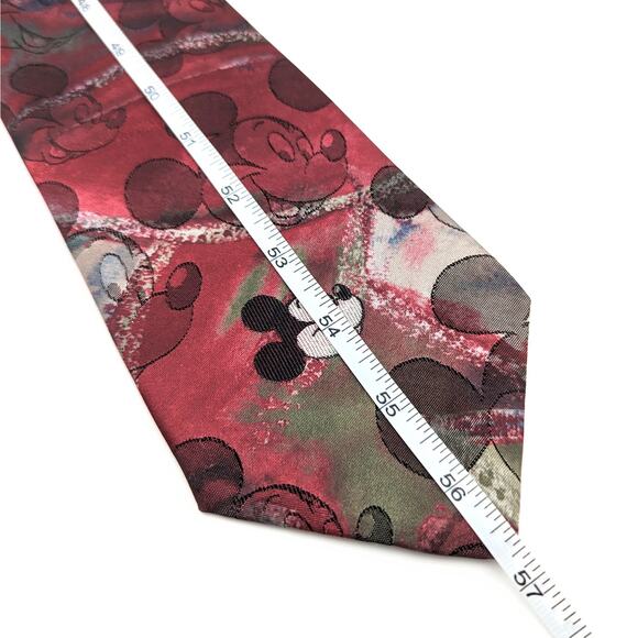 Vintage Disney Cervantes Mickey Mouse Tie Silk Blend Abstract Print Made in USA - Picture 6 of 7